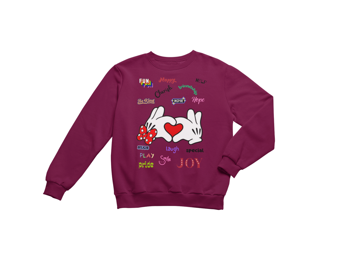 MICKEY & MINNIE'S HEART IN YOUR HAND CUSTOM GRAPHIC DESIGN