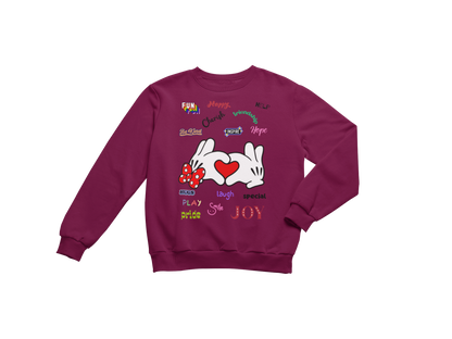 MICKEY & MINNIE'S HEART IN YOUR HAND CUSTOM GRAPHIC DESIGN