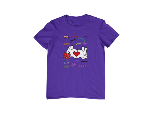 MICKEY & MINNIE'S HEART IN YOUR HAND CUSTOM GRAPHIC T-SHIRT
