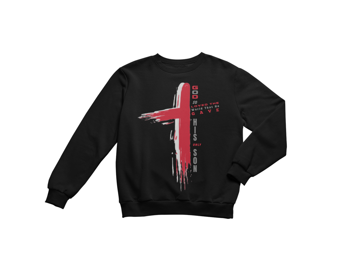 "GOD SO LOVED THE WORLD - JOHN 3:16 CROSS" CUSTOM GRAPHIC DESIGN