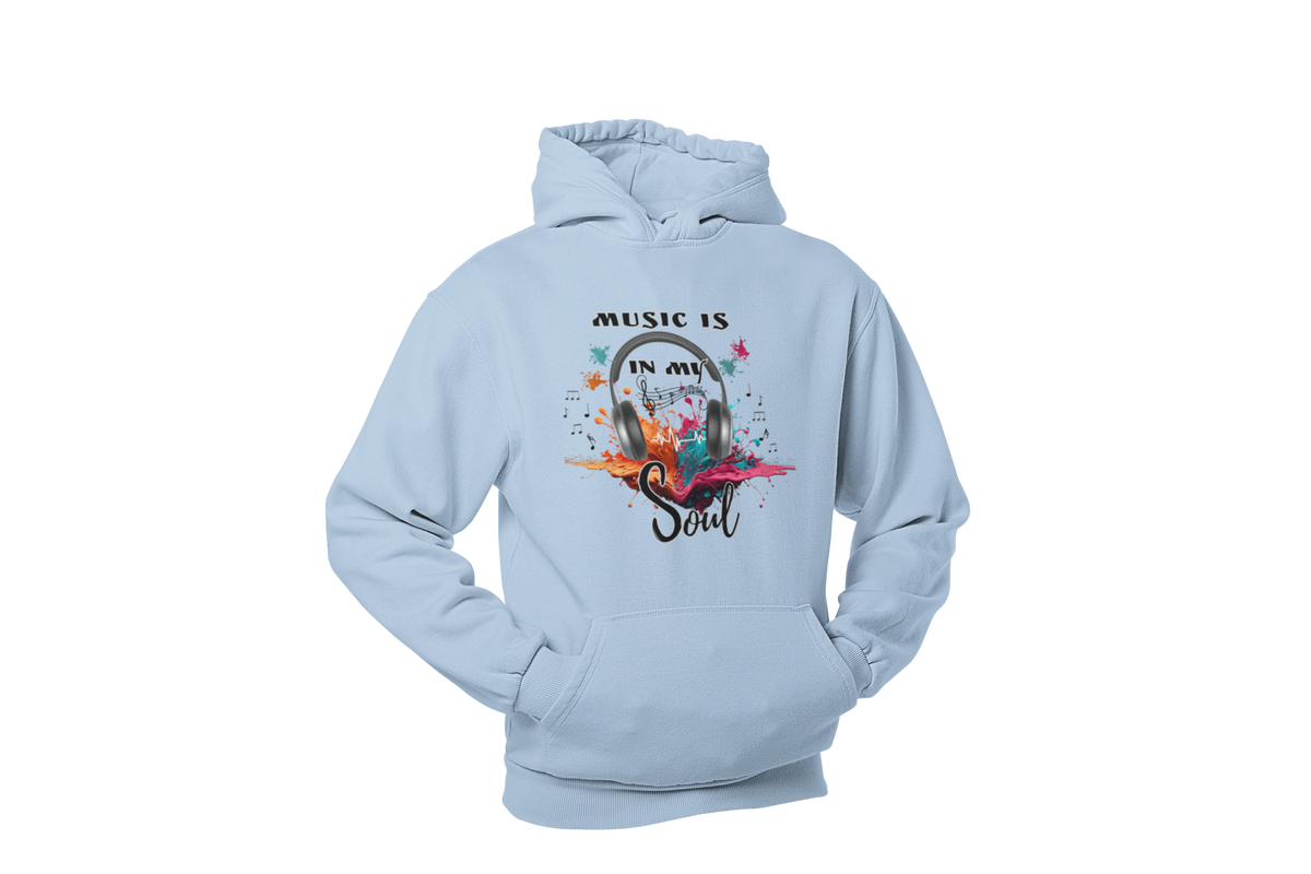 "MUSIC IS IN MY SOUL" CUSTOM DESIGN HOODIE