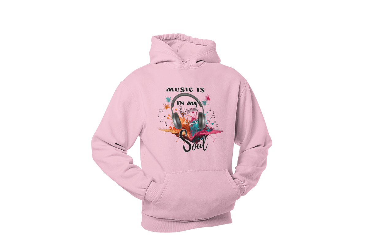 "MUSIC IS IN MY SOUL" CUSTOM DESIGN HOODIE