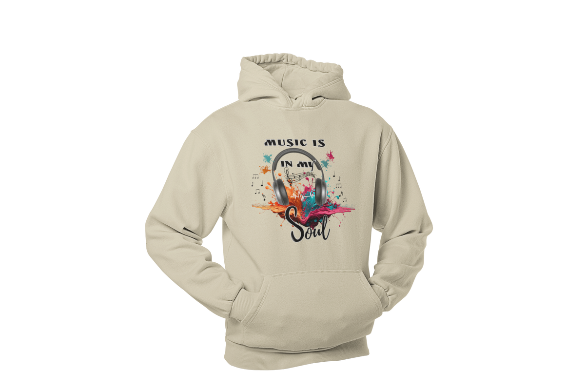 "MUSIC IS IN MY SOUL" CUSTOM DESIGN HOODIE