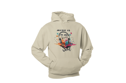 "MUSIC IS IN MY SOUL" CUSTOM DESIGN HOODIE