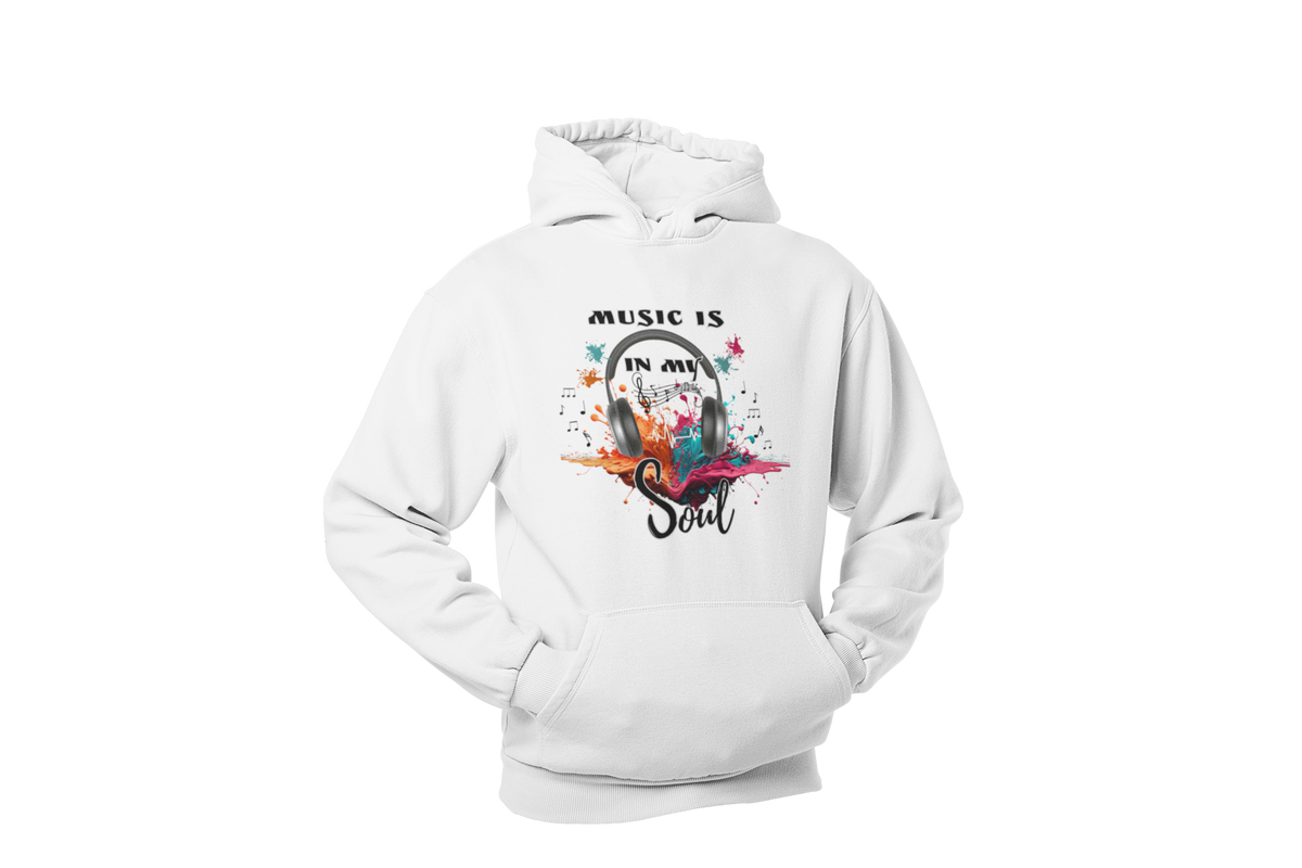 "MUSIC IS IN MY SOUL" CUSTOM DESIGN HOODIE