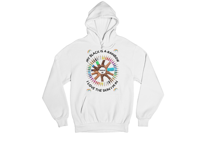 "MY BLACK IS A RAINBOW" SIGNATURE CUSTOM HOODIE