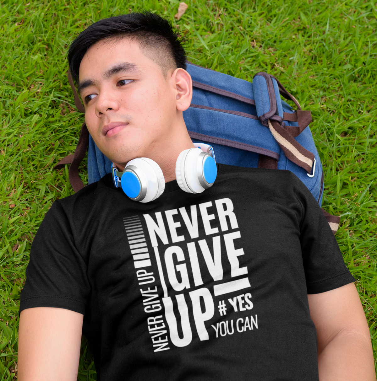 "NEVER GIVE UP" CUSTOM GRAPHIC DESIGN