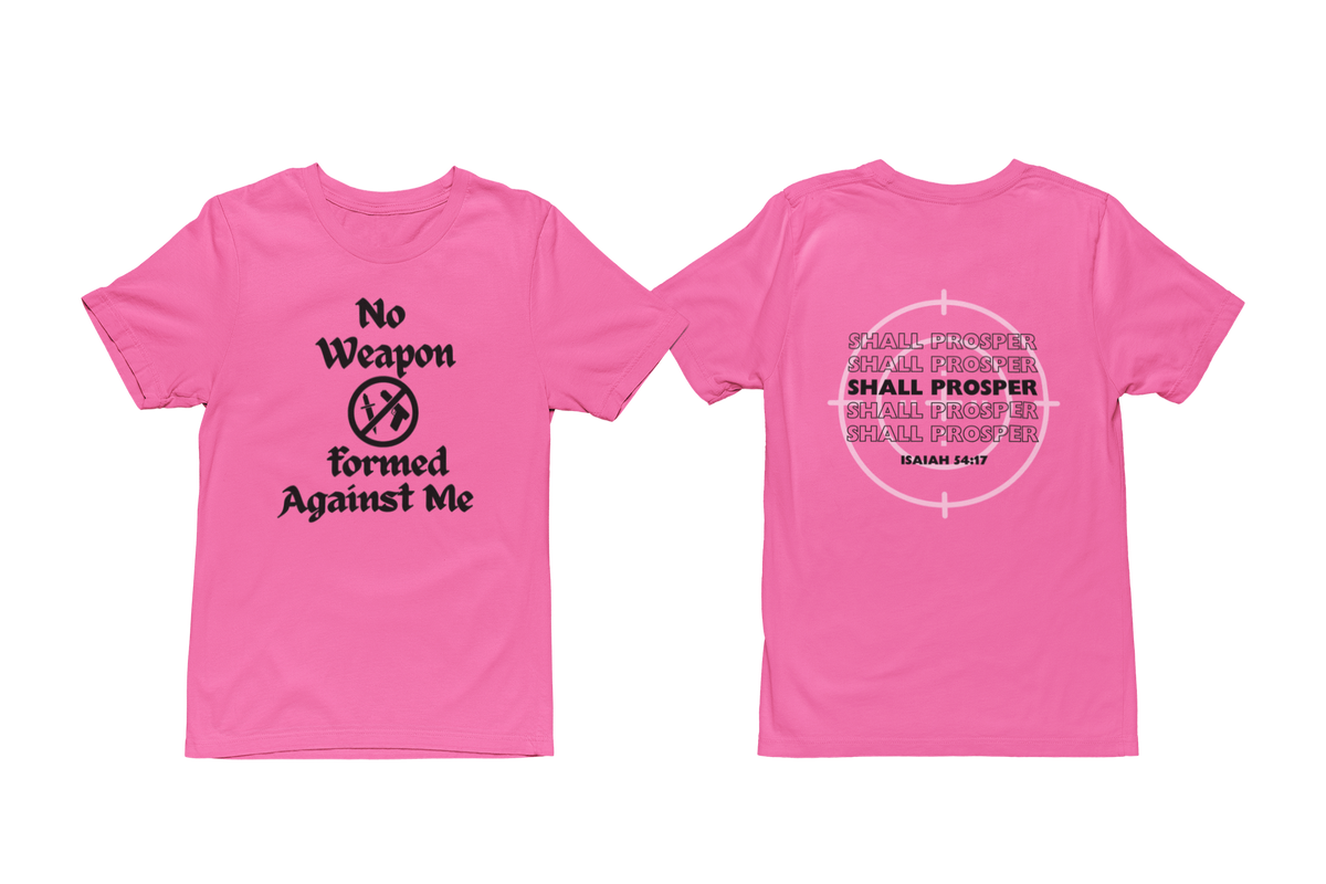 "NO WEAPON WILL PROSPER" SIGNATURE CUSTOM DESIGN (BLACK PRINT)