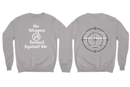 "NO WEAPON WILL PROSPER" SIGNATURE CUSTOM DESIGN (WHITE PRINT)
