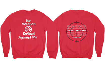 "NO WEAPON WILL PROSPER" SIGNATURE CUSTOM DESIGN (WHITE PRINT)