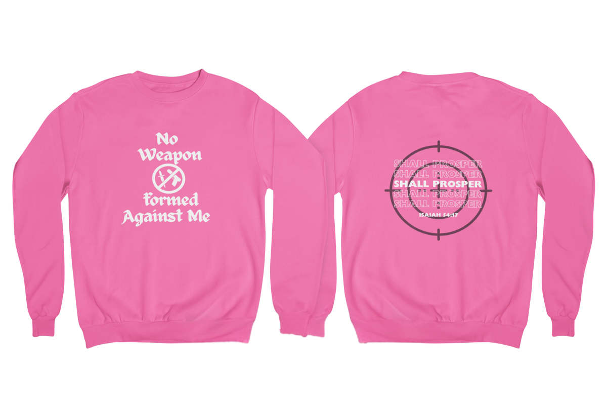 "NO WEAPON WILL PROSPER" SIGNATURE CUSTOM DESIGN (WHITE PRINT)
