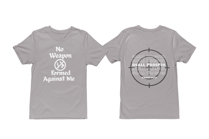 "NO WEAPON WILL PROSPER" SIGNATURE CUSTOM DESIGN (WHITE PRINT)
