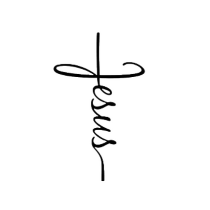 "JESUS CROSS" GRAPHIC PRINT