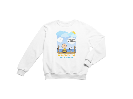 "PER-SPEC-TIVE" CUSTOM GRAPHIC SWEATSHIRT