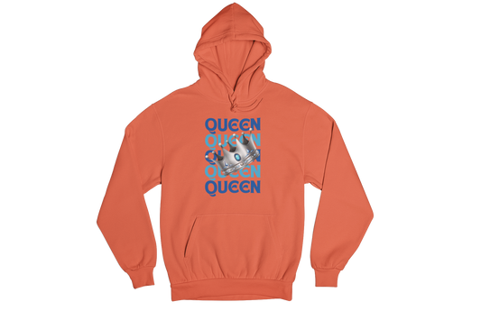 "QUEEN BLUE CROWN" CUSTOM SIGNATURE HOODIE