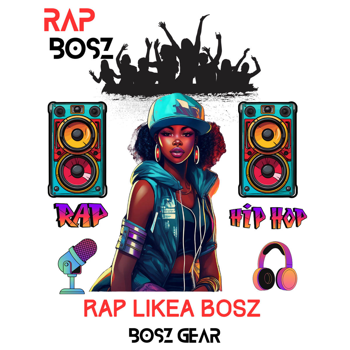 "RAP BOSZ - RAP LIKEA BOSZ" (FEMALE) (1) BOSZ GEAR