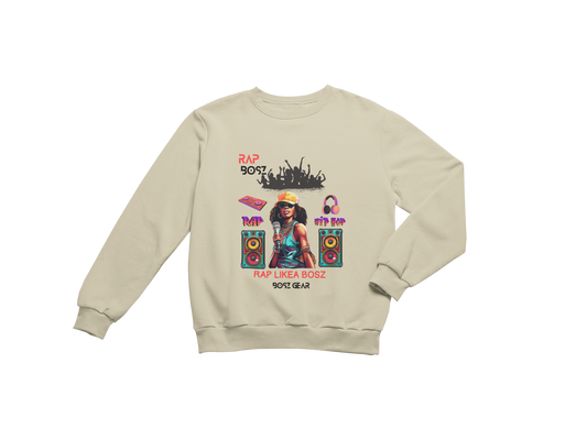 "RAP BOSZ - RAP LIKEA BOSZ" (FEMALE) (2) BOSZ GEAR SWEATSHIRT