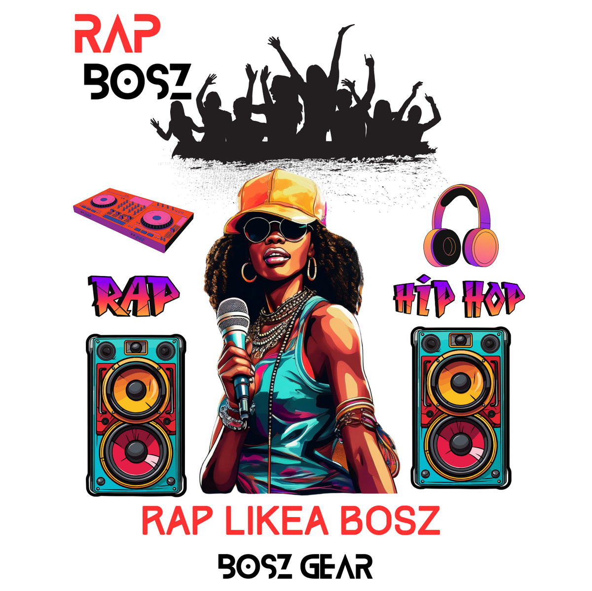 "RAP BOSZ - RAP LIKEA BOSZ" (FEMALE) (2) BOSZ GEAR