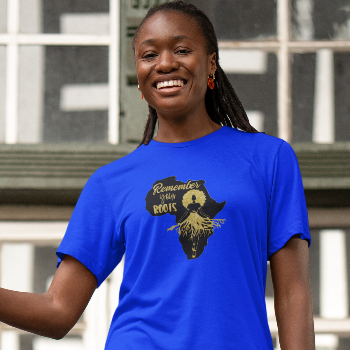 "REMEMBER YOUR ROOTS - AFRICIAN PRIDE" GRAPHIC PRINT