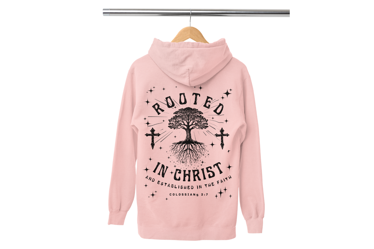 "ROOTED IN CHRIST- COLOSSIANS 2:7" (BACKVIEW) SIGNATURE CUSTOM DESIGN