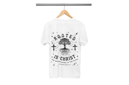 "ROOTED IN CHRIST- COLOSSIANS 2:7" (BACKVIEW) SIGNATURE CUSTOM DESIGN