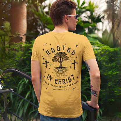 "ROOTED IN CHRIST- COLOSSIANS 2:7" (BACKVIEW) SIGNATURE CUSTOM DESIGN