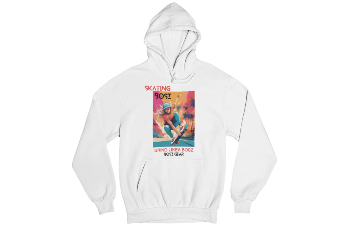 "SKATING BOSZ - GRIND LIKEA BOSZ" (GIRL 2) BOSZ GEAR HOODIE