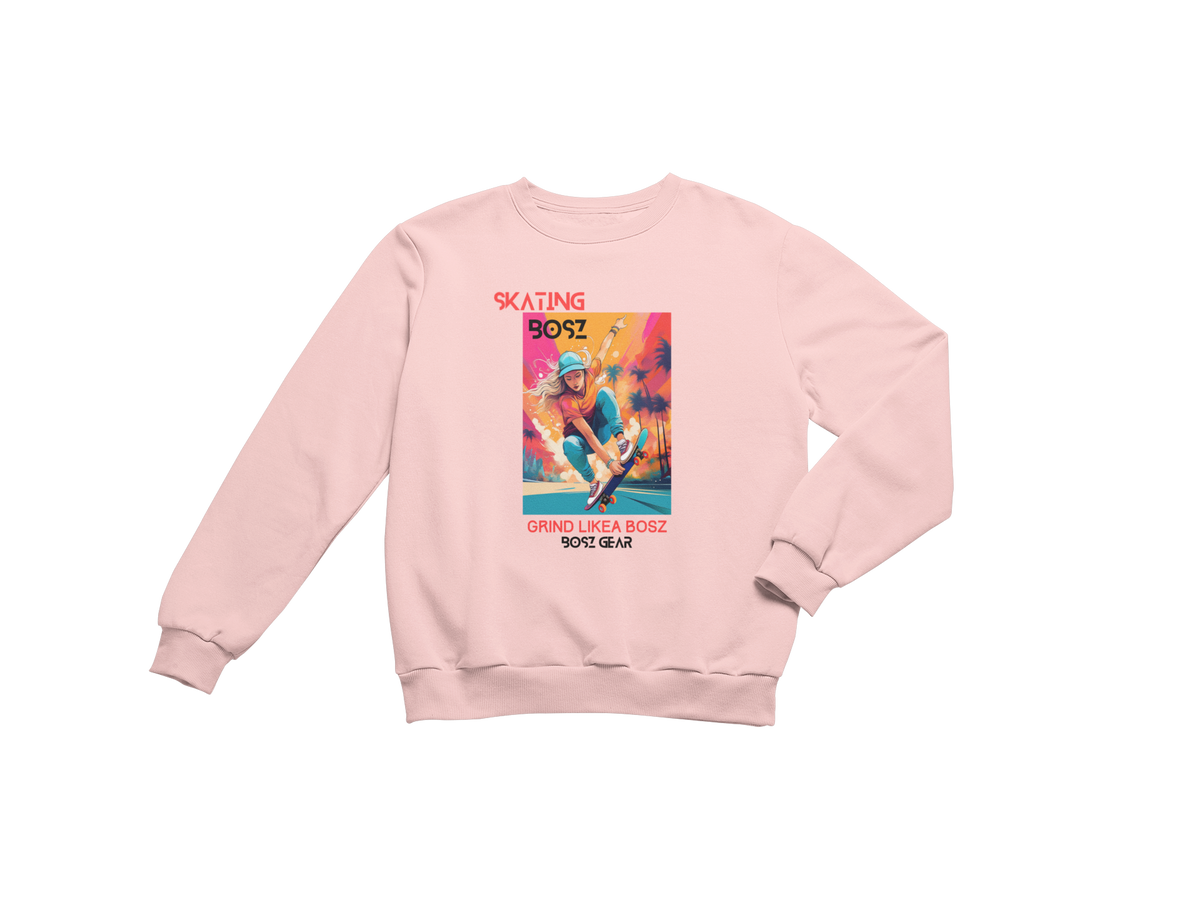 "SKATING BOSZ - GRIND LIKEA BOSZ" (GIRL 2) BOSZ GEAR SWEATSHIRT