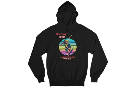 "SKATING BOSZ - GRIND LIKEA BOSZ" (DUDE 2) BOSZ GEAR HOODIE