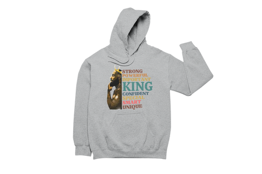"BLACK KING STRONG - UNIQUE" CUSTOM GRAPHIC HOODIE