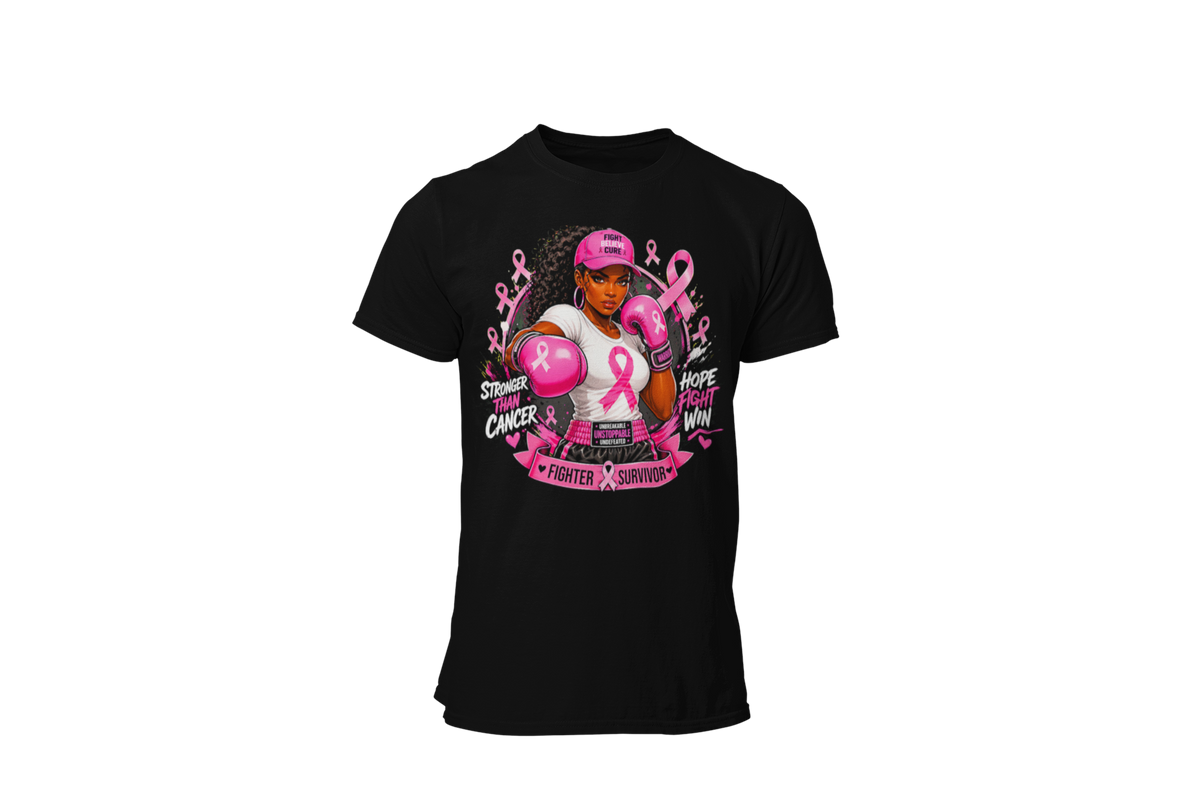 "STRONGER THAN CANCER" - BREAST CANCER AWARENESS T-SHIRT