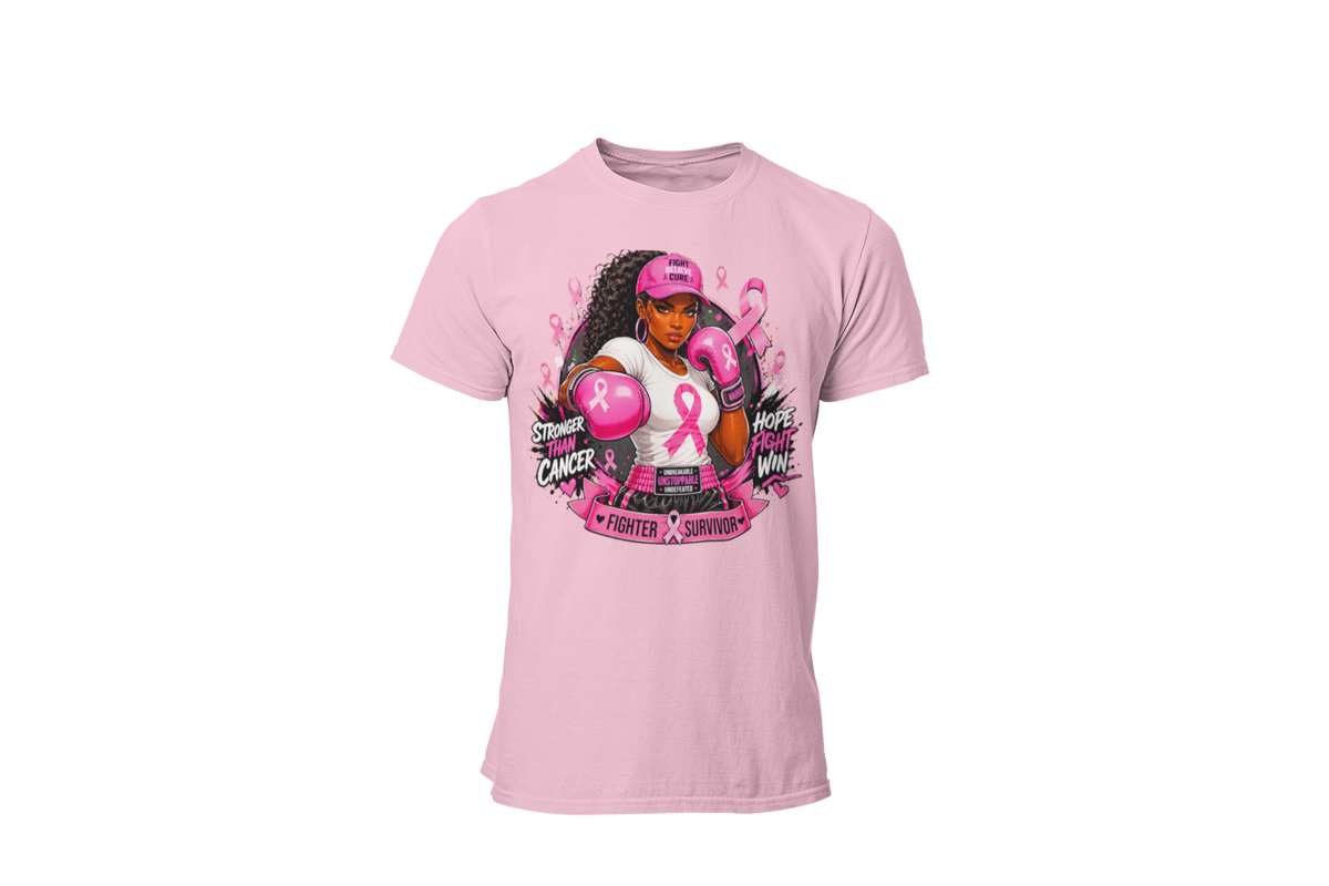"STRONGER THAN CANCER" - BREAST CANCER AWARENESS T-SHIRT