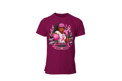 "STRONGER THAN CANCER" - BREAST CANCER AWARENESS T-SHIRT