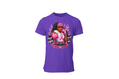 "STRONGER THAN CANCER" - BREAST CANCER AWARENESS T-SHIRT