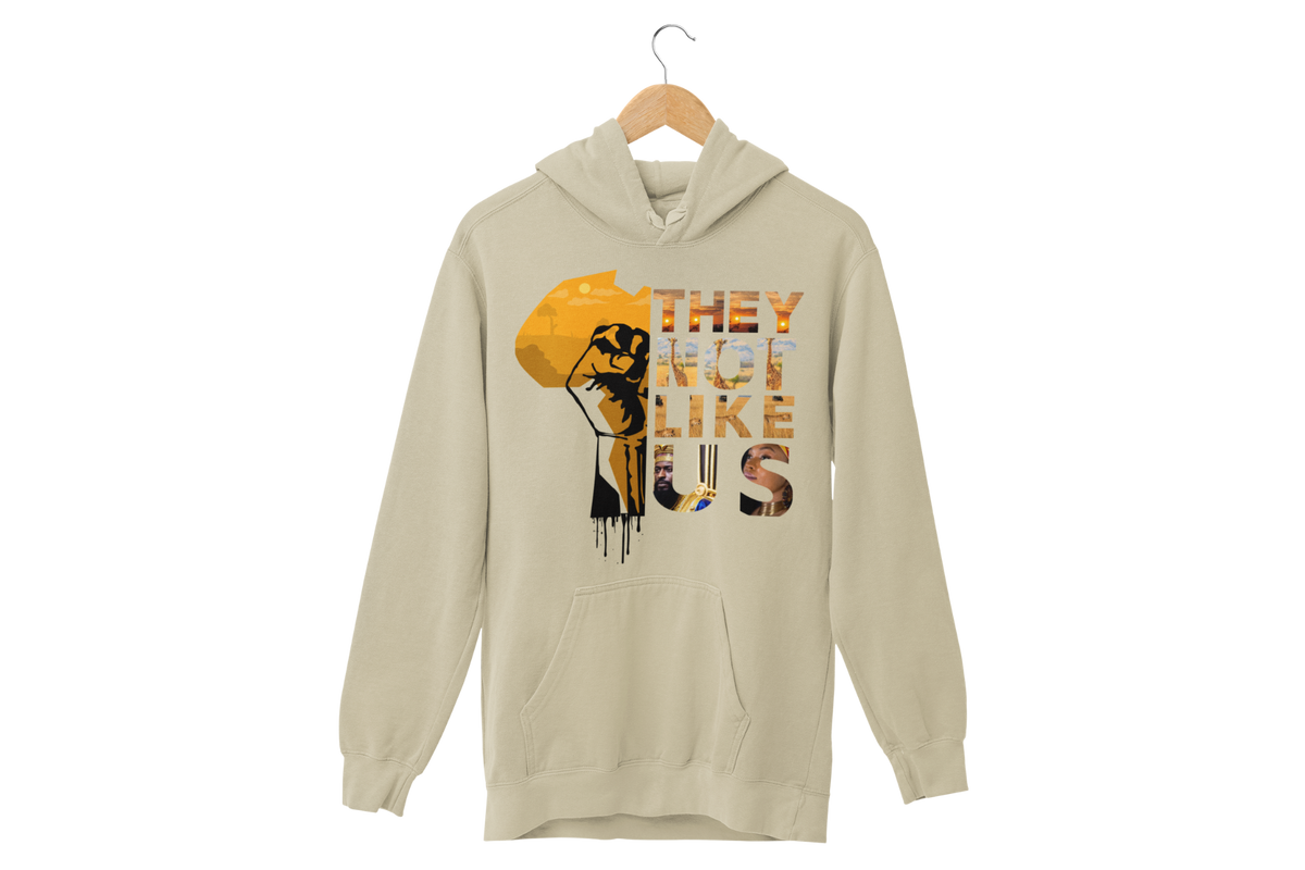 "THEY NOT LIKE US" (GOLD AFRICA) CUSTOM DESIGN GRAPHIC