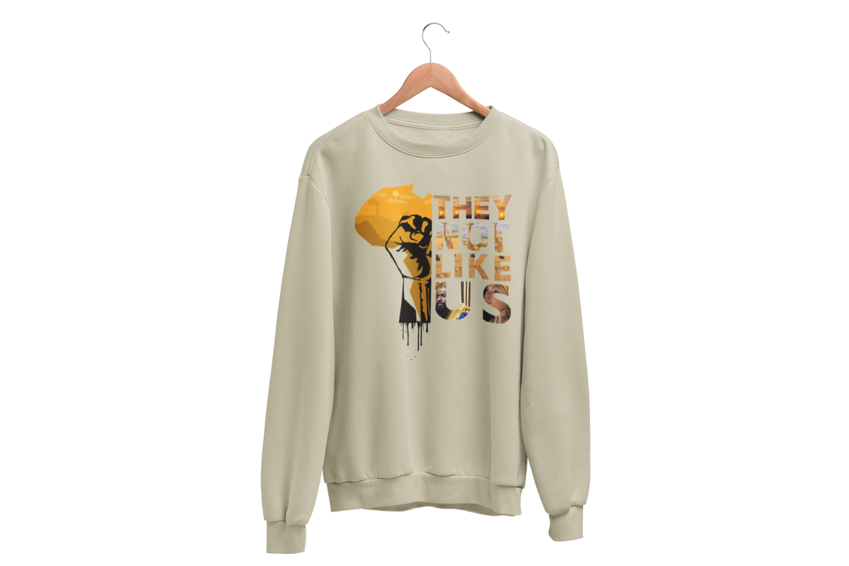 "THEY NOT LIKE US" (GOLD AFRICA) CUSTOM DESIGN GRAPHIC