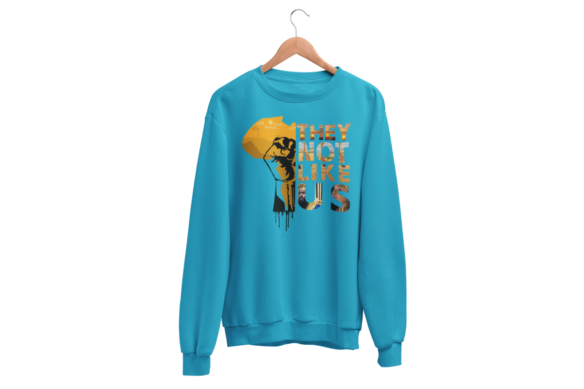 "THEY NOT LIKE US" (GOLD AFRICA) CUSTOM DESIGN GRAPHIC