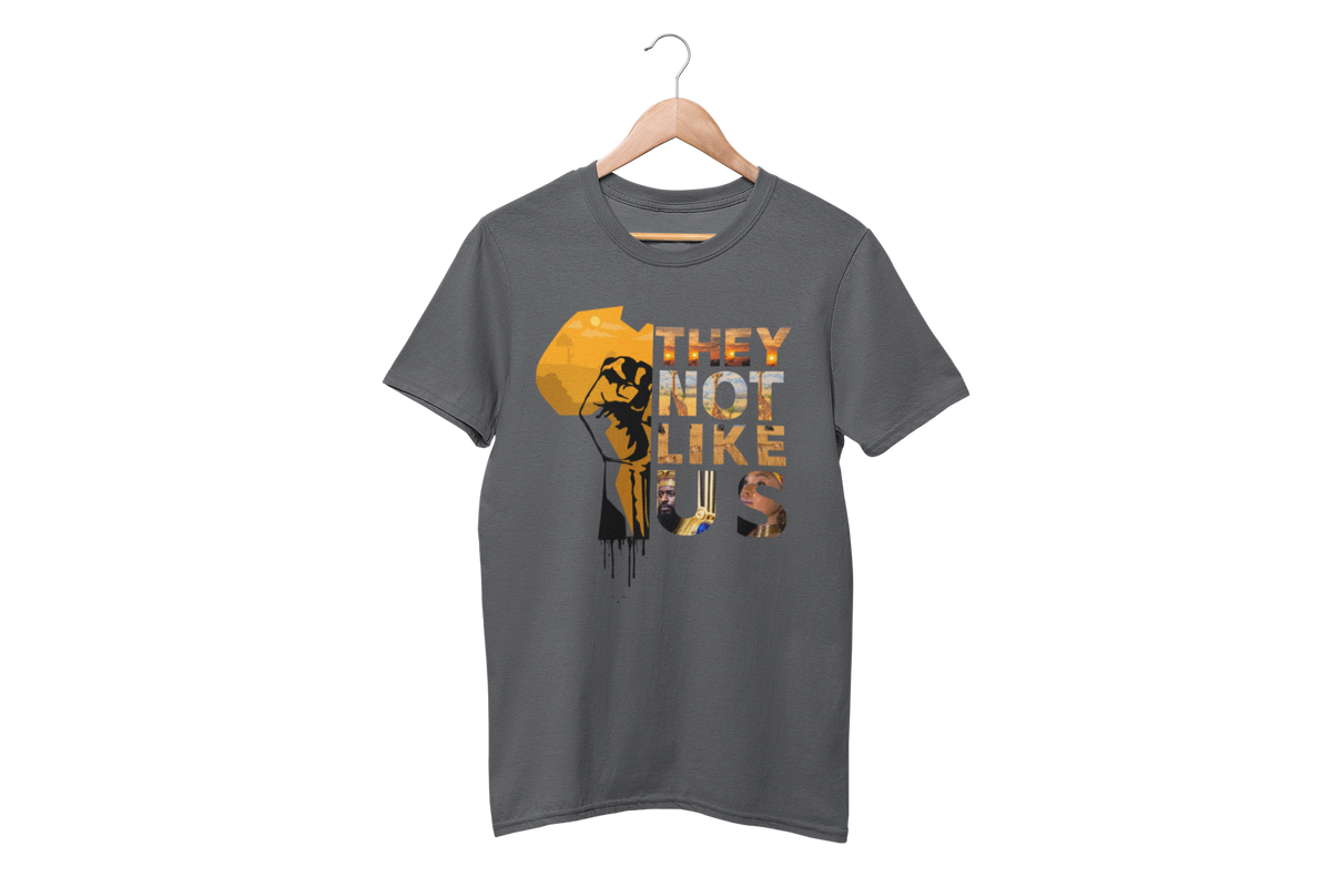 "THEY NOT LIKE US" (GOLD AFRICA) CUSTOM DESIGN GRAPHIC
