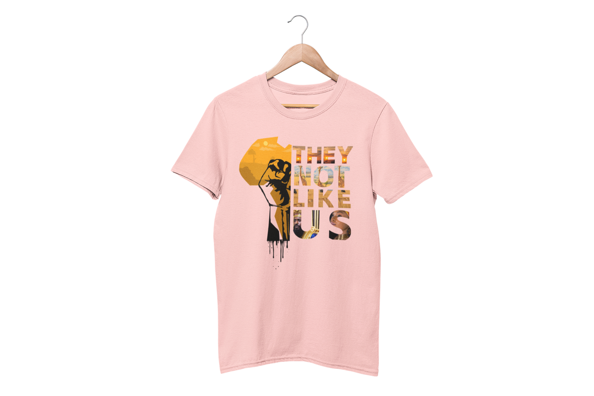 "THEY NOT LIKE US" (GOLD AFRICA) CUSTOM DESIGN GRAPHIC