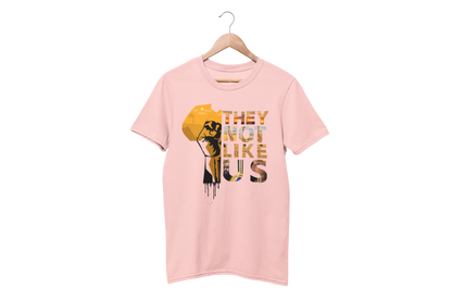 "THEY NOT LIKE US" (GOLD AFRICA) CUSTOM DESIGN GRAPHIC