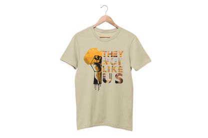 "THEY NOT LIKE US" (GOLD AFRICA) CUSTOM DESIGN GRAPHIC