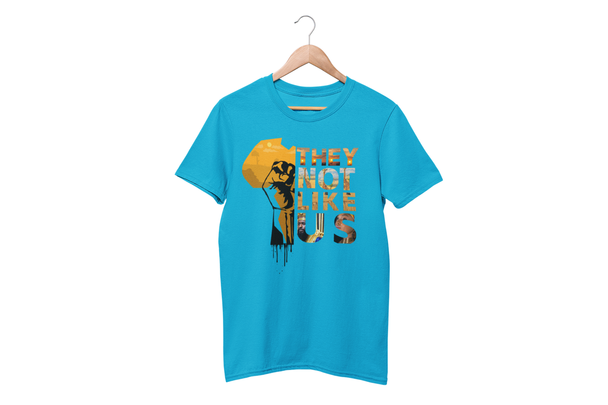"THEY NOT LIKE US" (GOLD AFRICA) CUSTOM DESIGN GRAPHIC