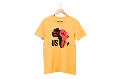 "THEY NOT LIKE US" (RED FIST AFRICA) CUSTOM DESIGN GRAPHIC
